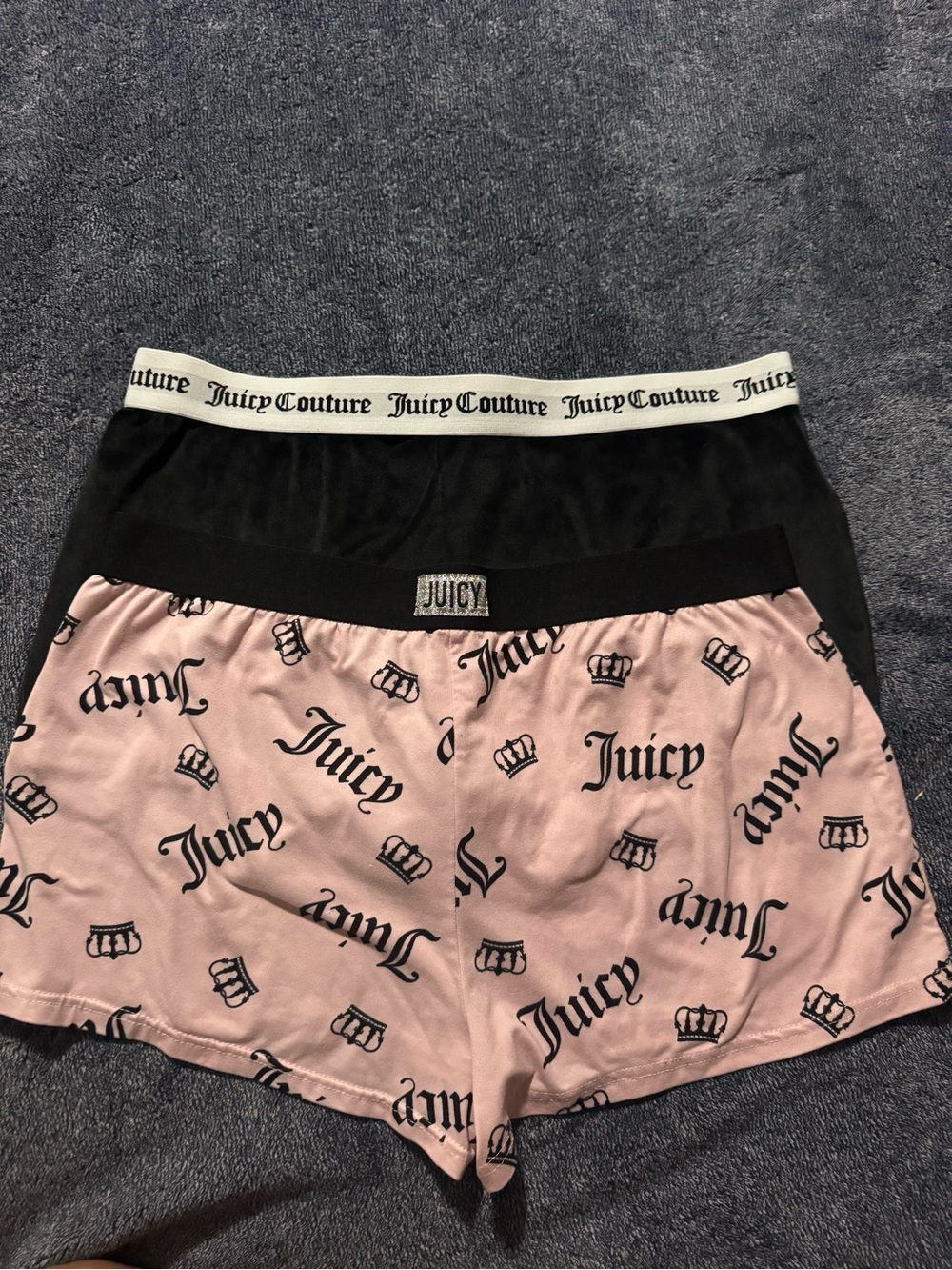 2pcs Juicy Couture Pink Logo Lounge Shorts